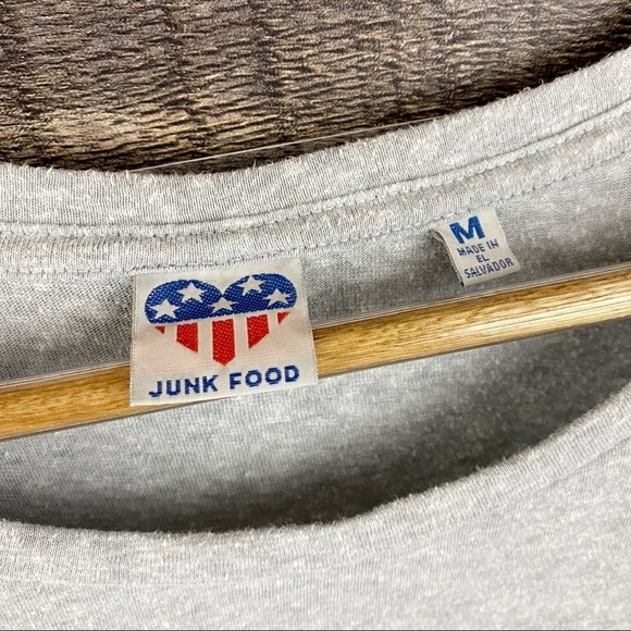 Junk Food Grey We Are Family Embroidered T-Shirt - Picture 3 of 5